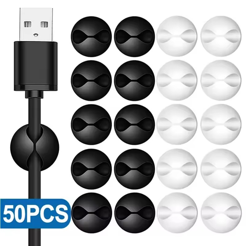 Desk Setup Cable Management - 5/50Pcs Desktop Wall Cable Clips Wire