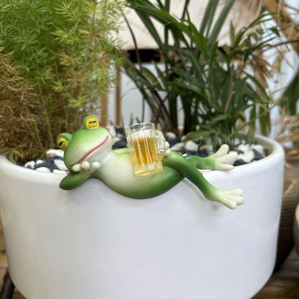 Hanging Flower Pot Edge Frog D - Desk Setup Plant review and price