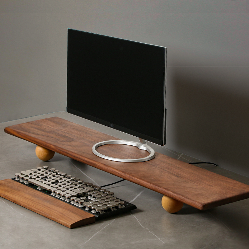 Natural Wood Desktop Riser Dua - Desk Setup Living Room review and price