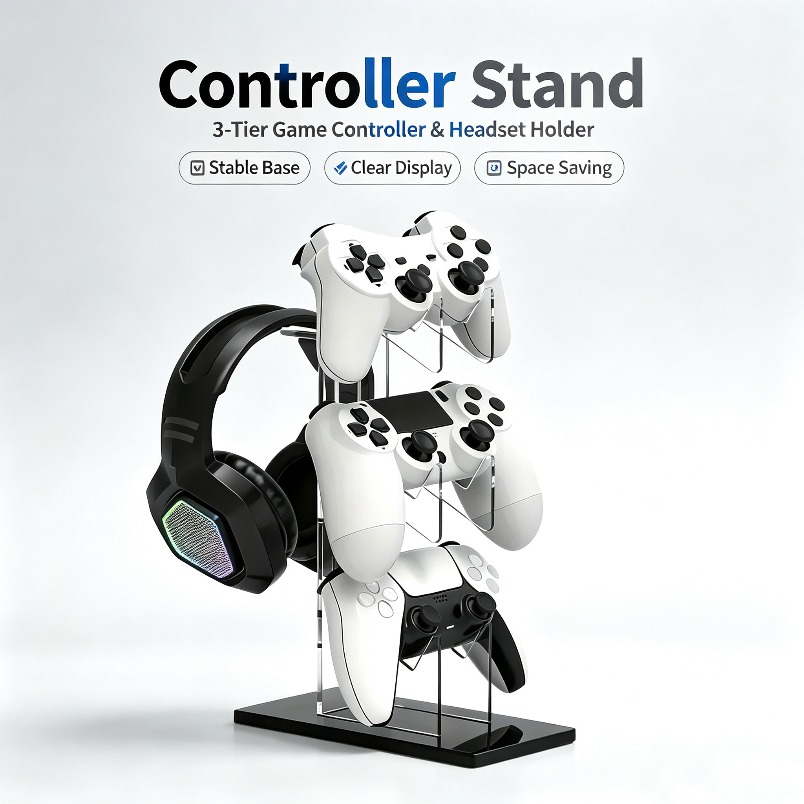 Controller Holder with Headset - Desk Setup Ps5 review and price