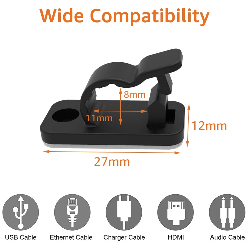 10/50PCS Cable Organizer Clips - Desk Setup Cable Management review and price