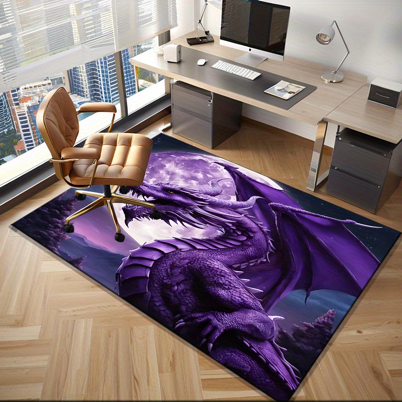 Majestic Purple Dragon Rug for - Desk Setup Living Room review and price