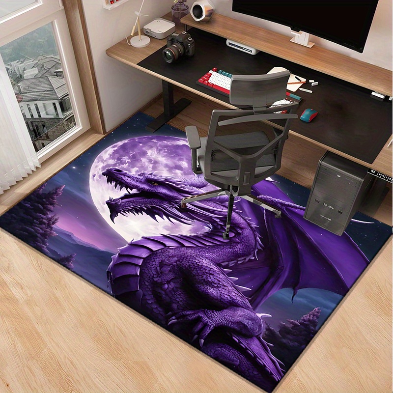 Majestic Purple Dragon Rug for - Desk Setup Living Room review and price