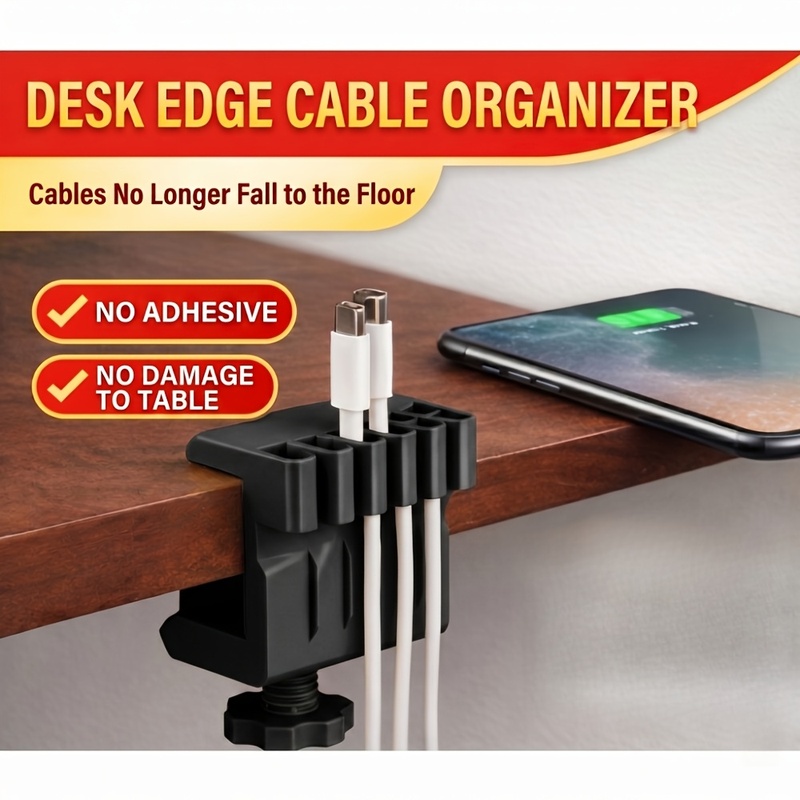 3 desktop cable manager clips  - Desk Setup Cable Management review and price