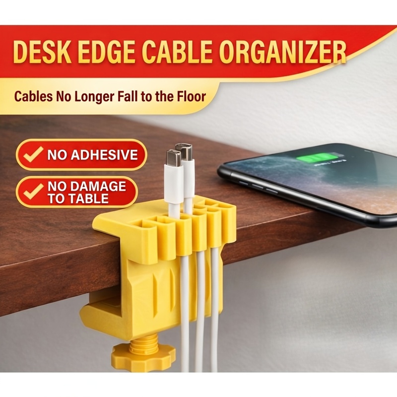 3 desktop cable manager clips  - Desk Setup Cable Management review and price