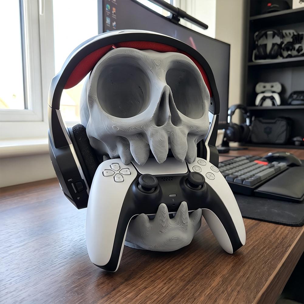 Skull Earphone Gamepad Stand 3 - Desk Setup Ps5 review and price