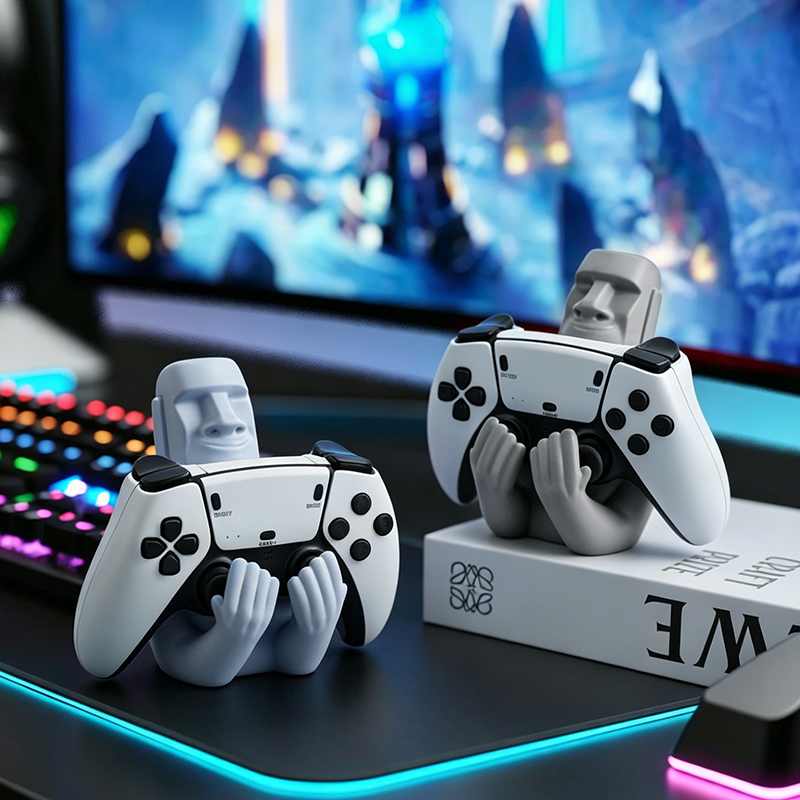 Funny Moai Stone Resin Gamepad - Desk Setup Ps5 review and price