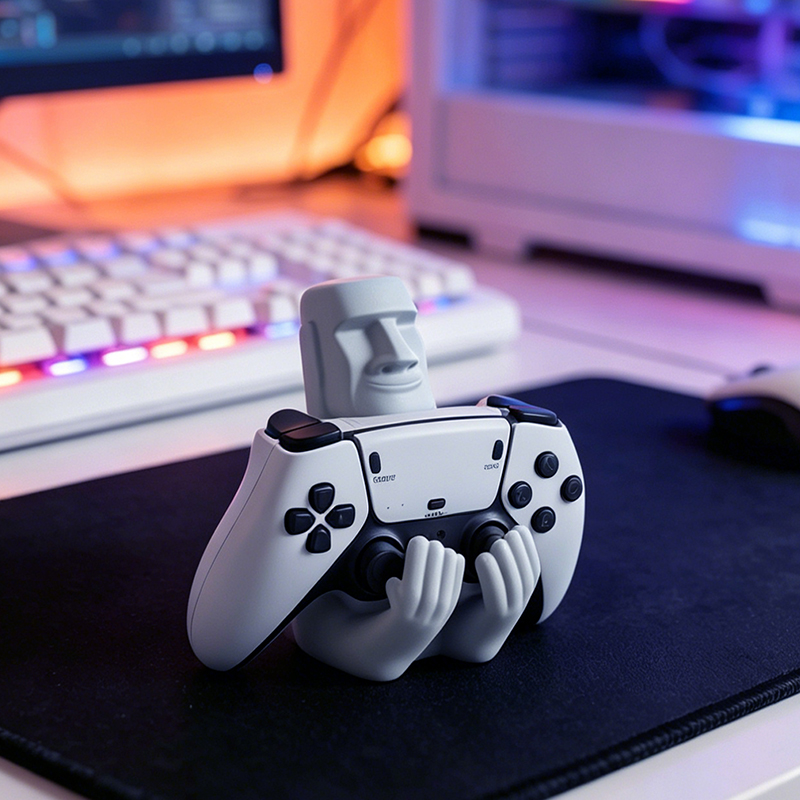 Funny Moai Stone Resin Gamepad - Desk Setup Ps5 review and price