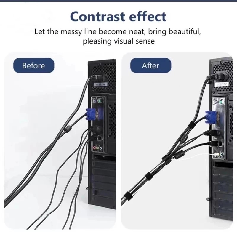 Cable Organizer Ties Tearable  - Desk Setup Cable Management review and price