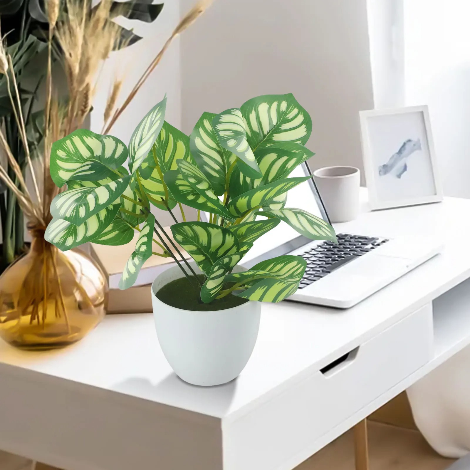 1PC Artificial Foliage Plant P - Desk Setup Plant review and price