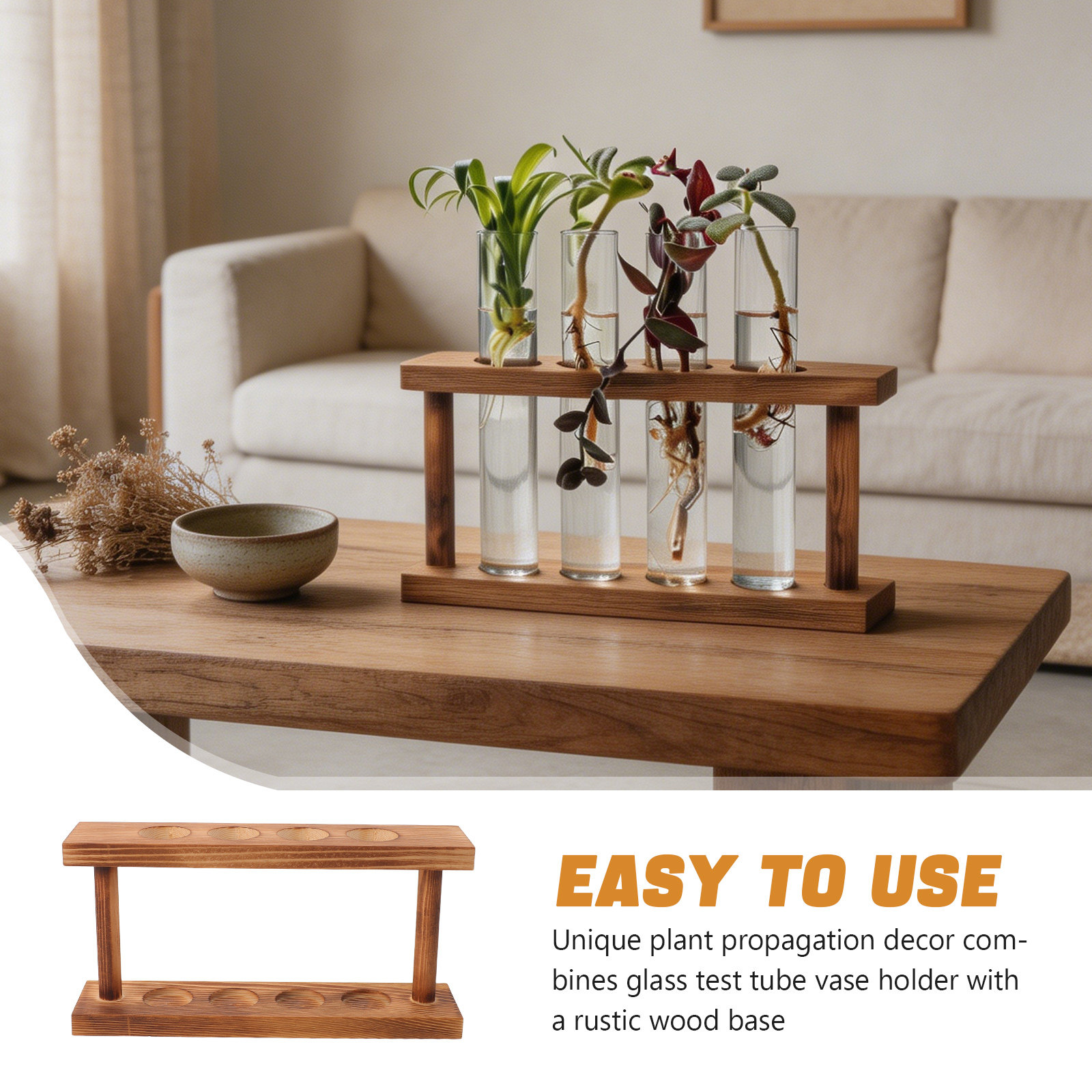Wooden Plant Propagation Stati - Desk Setup Plant review and price