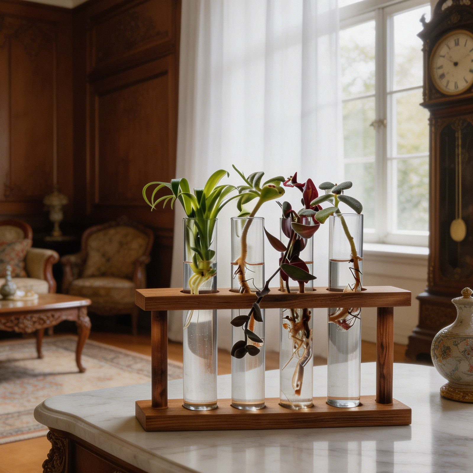 Wooden Plant Propagation Stati - Desk Setup Plant review and price